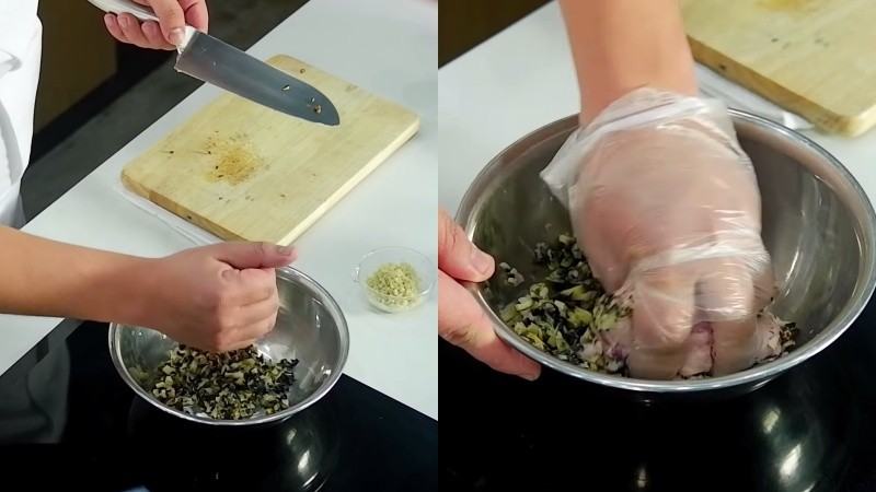 Cách làm ngao cuộn rau củ chiên giòn 3