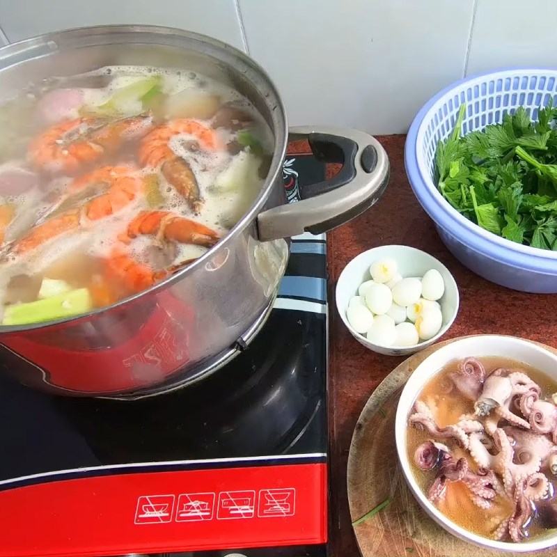 Cách nấu súp hải sản 8