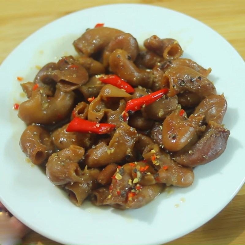 cách làm bao tử cá basa kho tiêu