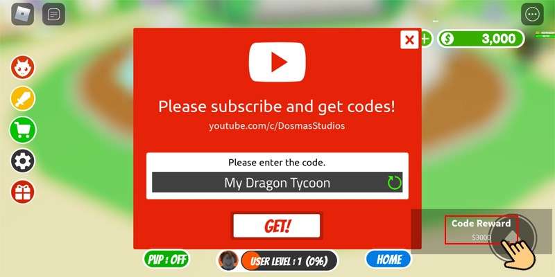 Code mới nhất My Dragon Tycoon