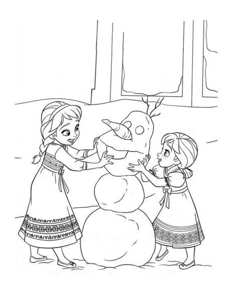 Phim hoạt hình công chúa Elsa chơi người tuyết