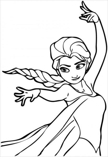 Hình ảnh công chúa Elsa đang cố gắng