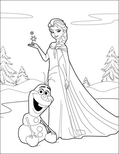 Tranh tô màu công chúa Elsa người tuyết