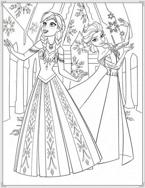 Công chúa Elsa trên trang màu