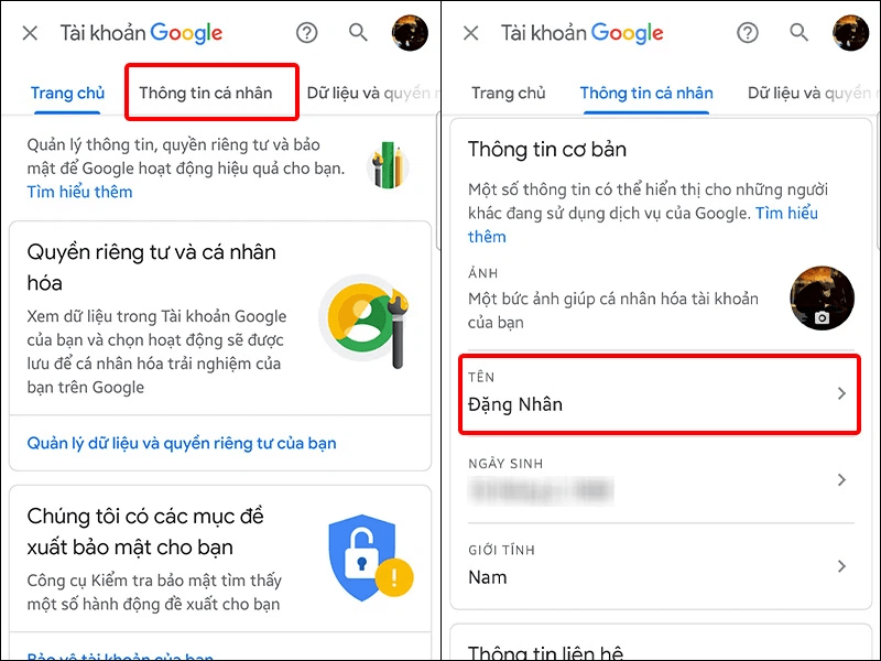 Cách đổi tên Gmail trên điện thoại Samsung, iPhone