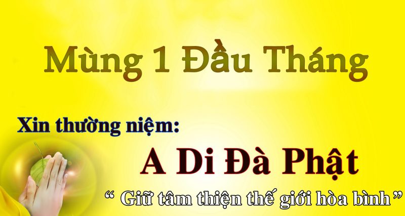 Hình ảnh mùng 1 đầu tháng thường niệm A Di Đà Phật