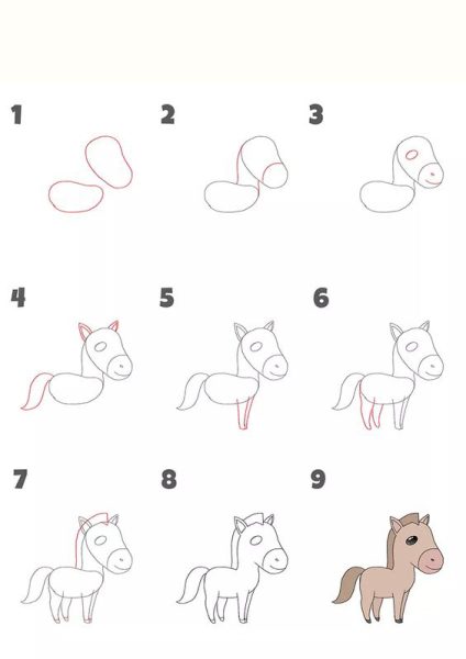 Cách vẽ con ngựa dễ nhất
