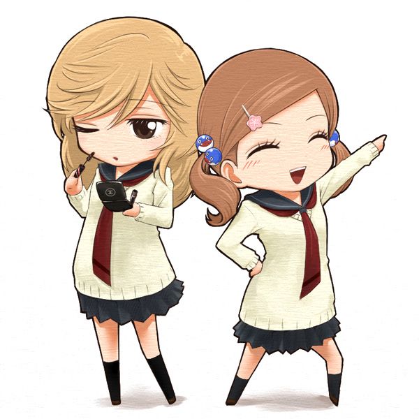 hình Avatar đôi BFF cô gái chibi nhí nhảnh