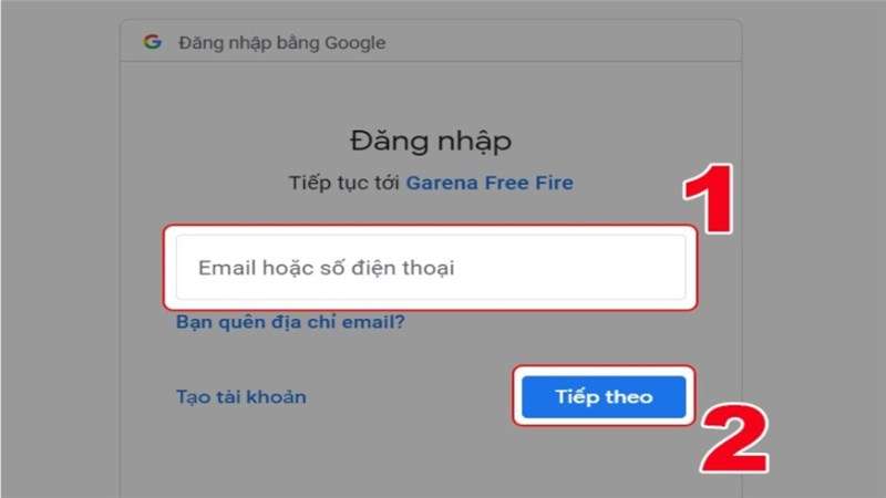 Cách chuyển tài khoản Free Fire từ Facebook sang Google