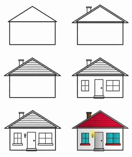 Cách vẽ ngôi nhà thông minh đơn giản theo từng bước