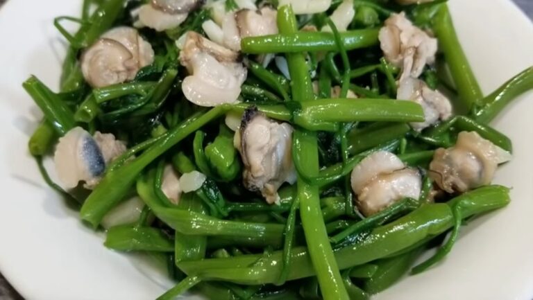 Cách làm hến xào rau muống chuẩn vị, ăn ngon trên cả tuyệt vời