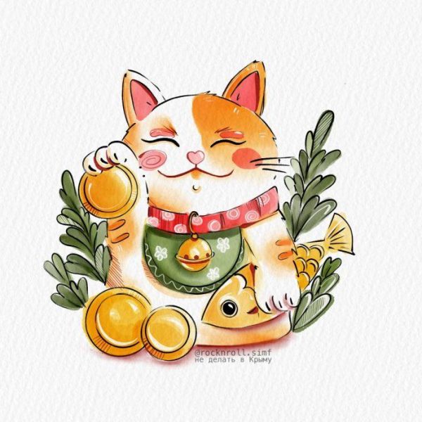 hình ảnh avatar mèo tết màu cam