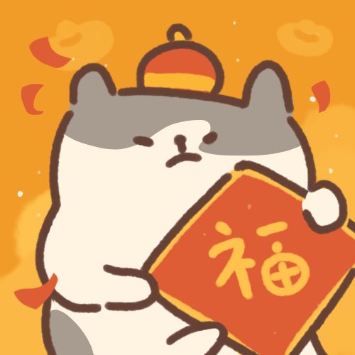 ảnh avatar mèo tết vô tri cầm giấy chúc tết