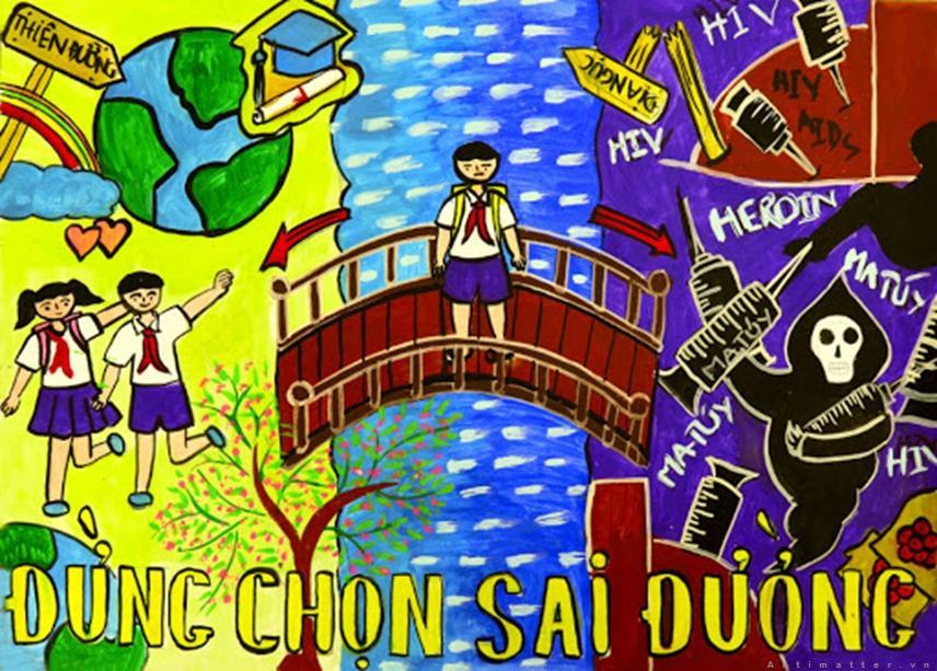 Vẽ Tranh Phòng Chống Ma Túy Học Đường Đẹp Chấn Động