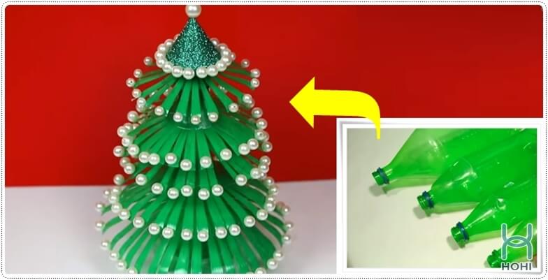 Cách làm cây thông noel bằng chai nhựa đơn giản mà đẹp nhất