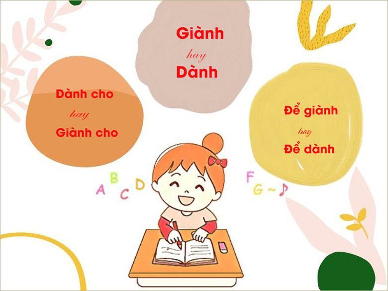 Dành hay Giành là gì? Để-Giành/Dành? Dành/Giành-Cho?