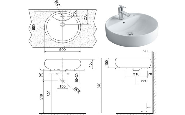 Kích Thước của Lavabo