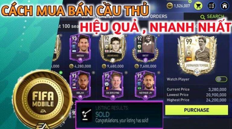 Cách bán cầu thủ trong FIFA Mobile 4, Hướng dẫn chi tiết nhất