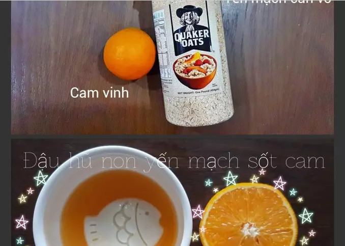 Cách làm yến mạch sốt cam 1