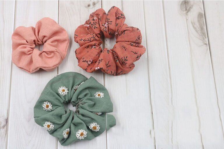 Cách làm dây buộc tóc bằng khẩu trang, Dây buộc tóc Scrunchie