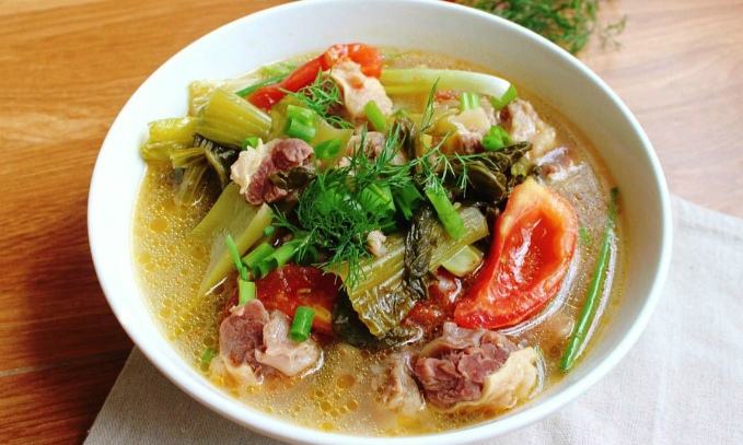 cách nấu bò kho dưa chua 1