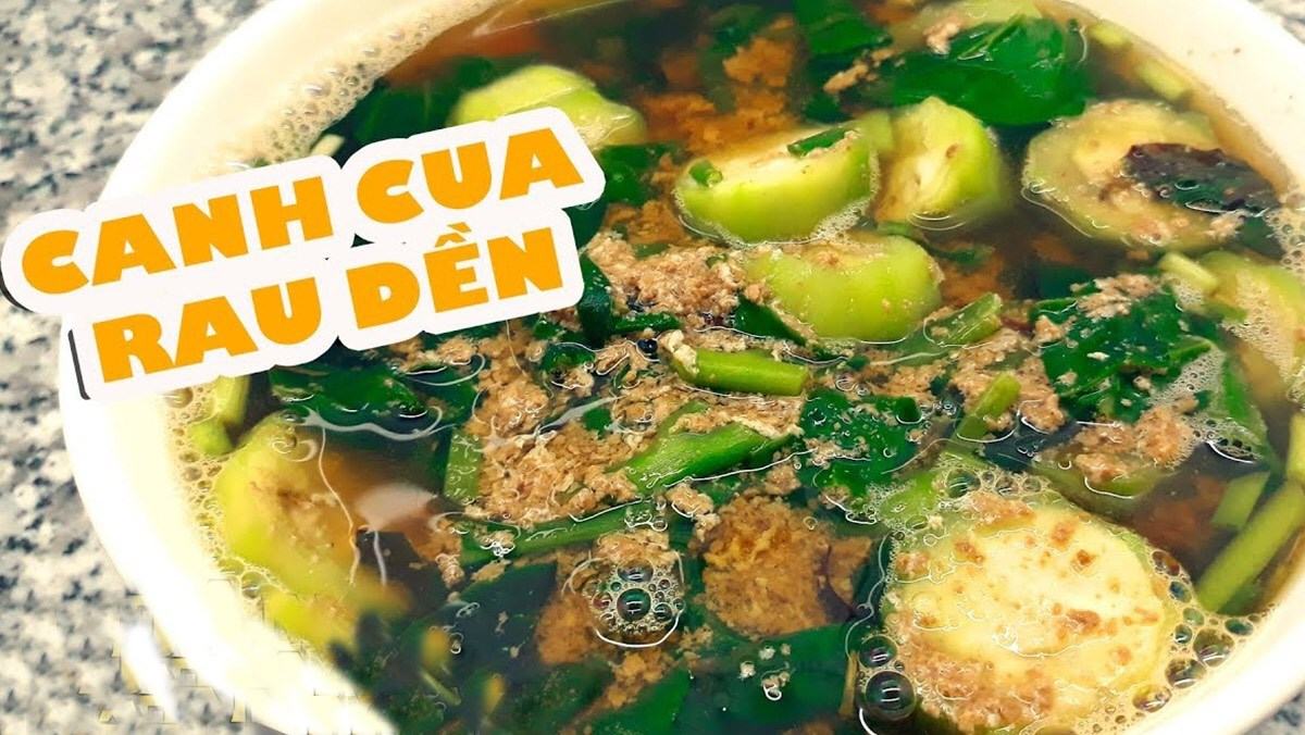 canh cua rau dền