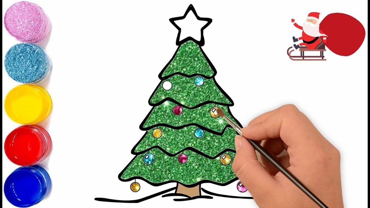 28 cách vẽ cây thông Noel cực đẹp cho bé