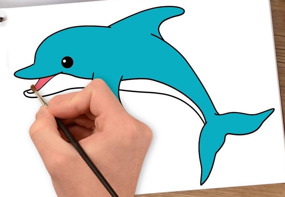 vẽ cá heo 1