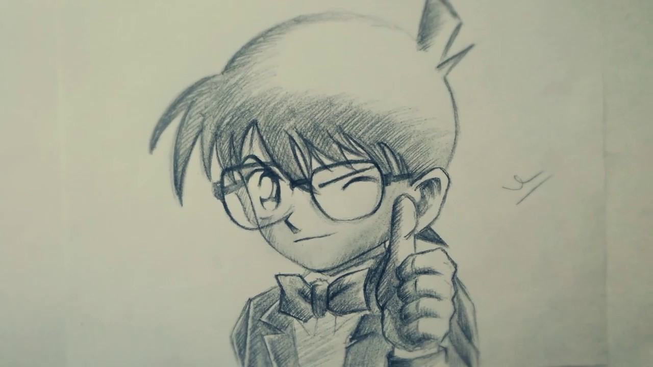 Cách vẽ thám tử lừng danh Conan  How to draw Shinichi Kudo  Detective  Conan  YouTube