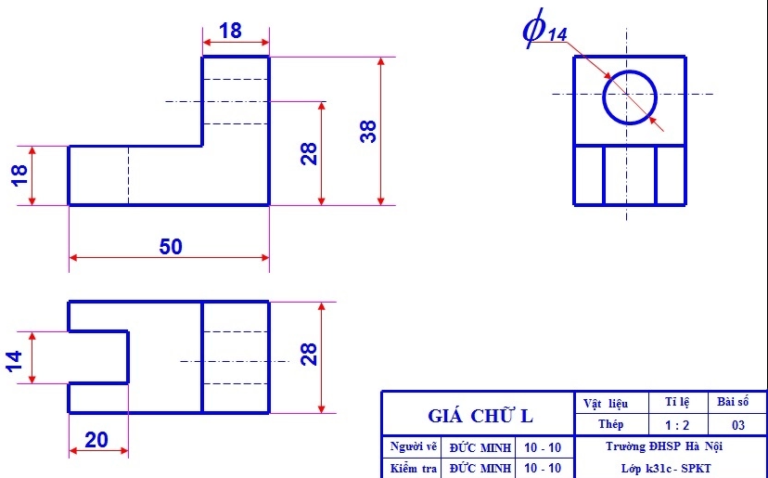 Cách vẽ hình chiếu chuẩn đẹp áp dụng cho cả Toán học và Kỹ thuật