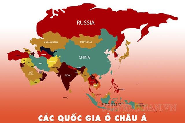 Châu Á bao gồm những quốc gia nào?