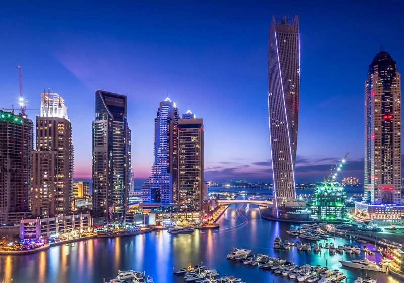 Hình ảnh thành phố đêm Dubai