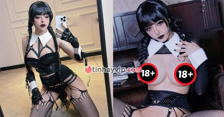 Hot girl 18+ Byoru cosplay Wednesday đón Halloween