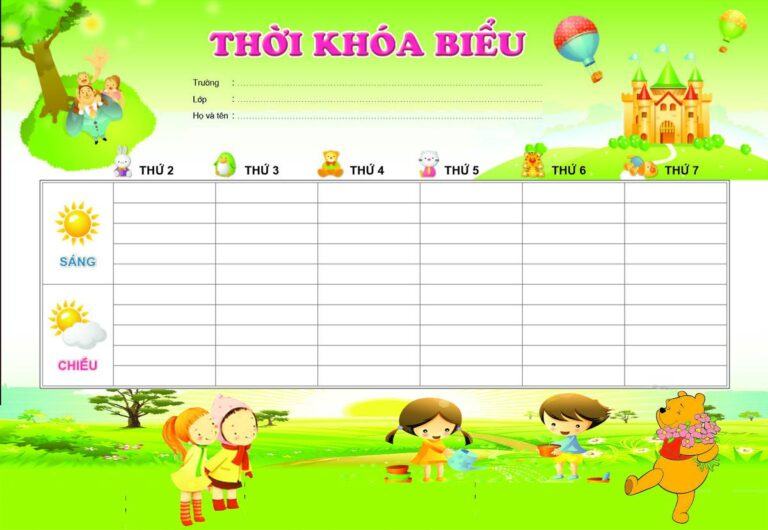 Mẫu thời khóa biểu đẹp cho học sinh, sinh viên những style ấn tượng nhất