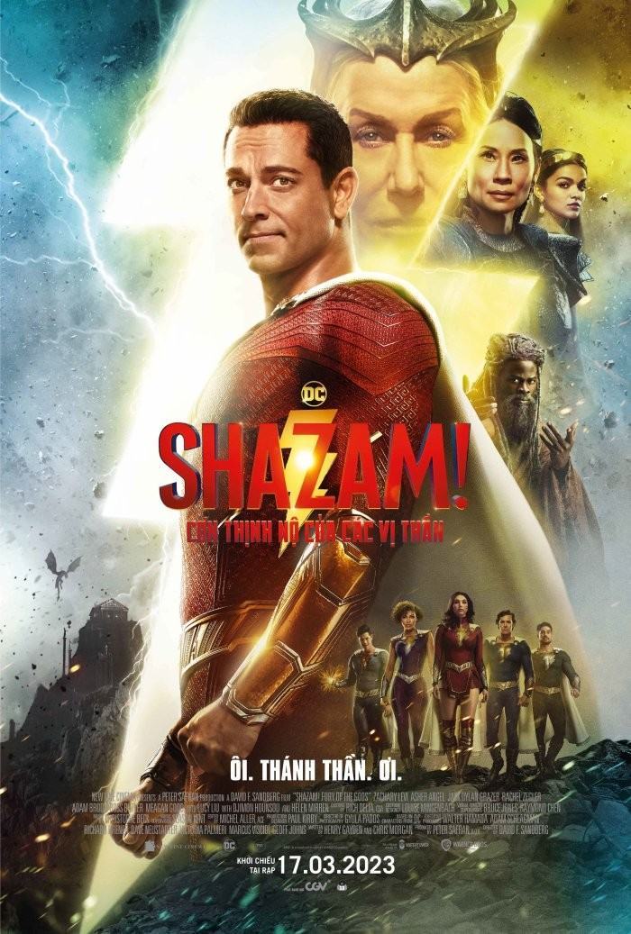 Áp phích phim Shazam!  Cơn thịnh nộ của các vị thần