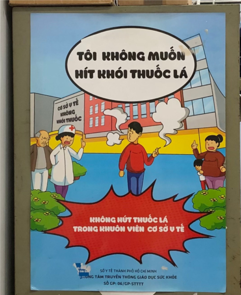 Áp phích tuyên truyền phòng chống hút thuốc tại các cơ sở y tế