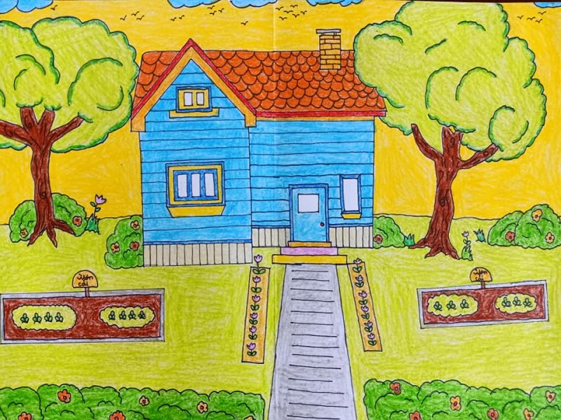 Cách vẽ ngôi nhà thông minh đẹp nhất lớp 6