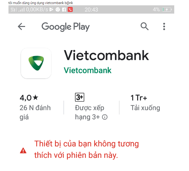 vietcombank bị lỗi hôm nay 2